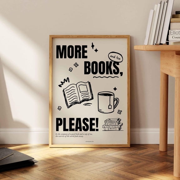 Trendy Book Club Modern Reading Nook Poster Unframed Paper Print