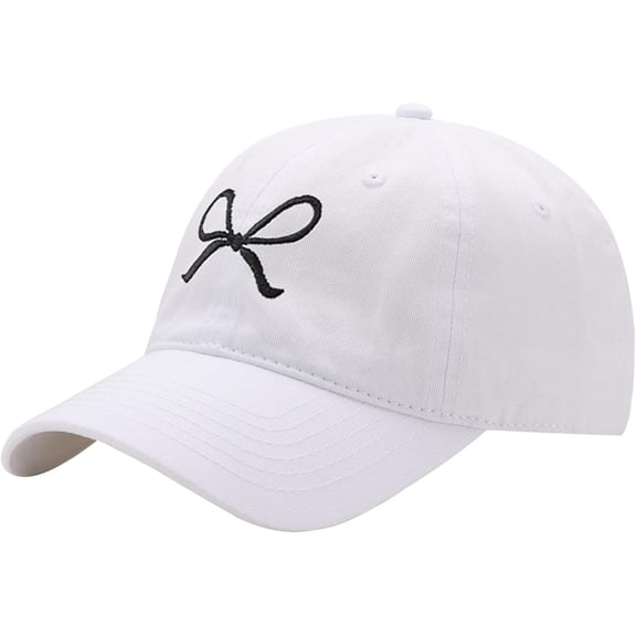 Trendy Bow-Tie Baseball Cap for Women and Men Trucker Hats Y2k Adjustable Fashion Sun Hat with Visor for Hiking & Travel