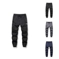 thumbnail image 1 of Trendy Boys' Cargo Pants Lightweight Black Long Pants For Spring And Summer Outdoor Drawstring Waist Pants For Children 7 16 Years Old, 1 of 4