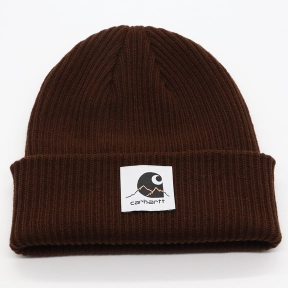 Trendy Brand Winter Patch Knitted Hat Hip-Hop Beanie Outdoor Woolen Cold Hat Pullover Warm Hat