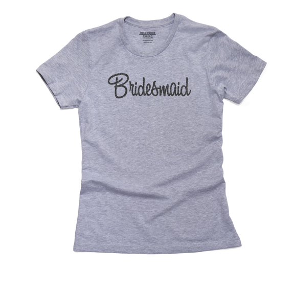 Trendy Bridesmaid Bachelorette Wedding Party Women's Cotton Grey T-Shirt