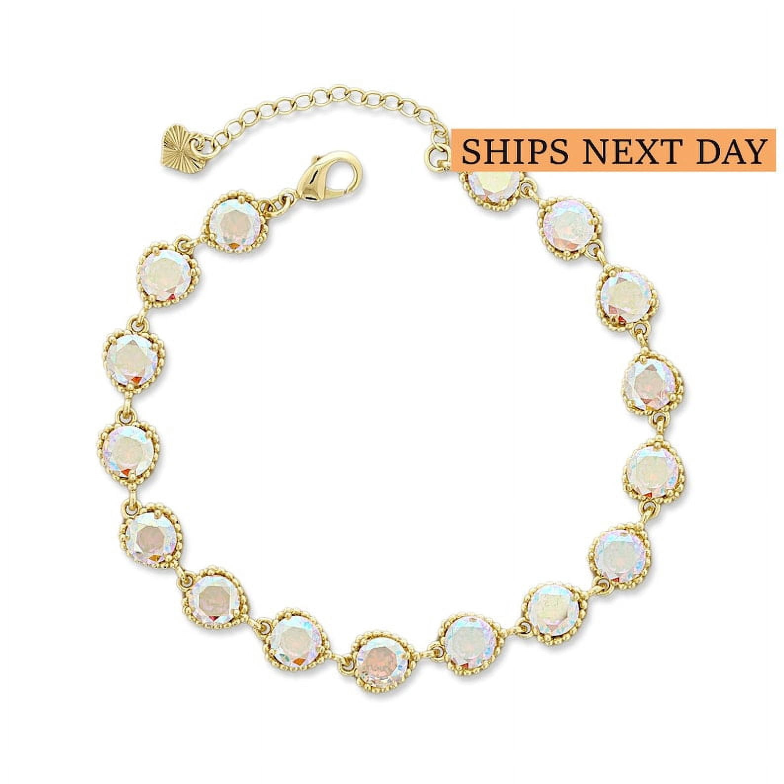 Trendy CZ Stones Adjustable Anklet For Women,5"+2" Inch Adjustable Size.
