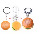 thumbnail image 1 of Trendy Cartoon Hamburger Cheeseburger Polymer Clay Key Chain Keyring Accessories Gift for Customer Friends Classmates, 1 of 9