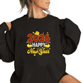 thumbnail image 1 of Trendy Casual 2026 Happy New Year Theme Graphic Tee T Shirt Tops Commuting Round-neck long-sleeved Black S-3XL, 1 of 6
