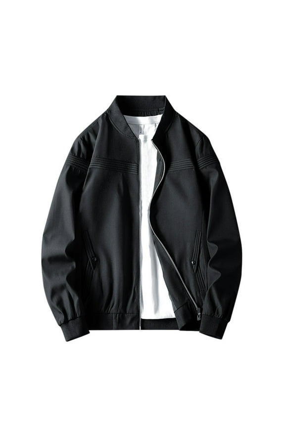 Trendy Casual Slim Fashion Zipper Men Coats Jacket Tops Autumn Winter Clothes