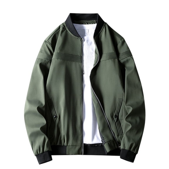 Trendy Casual Slim Fashion Zipper Men Coats Jacket Tops Casual Overcoat