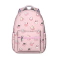 thumbnail image 1 of Trendy Cat Design Backpack for Women & Girls - Spacious Waterproof Bookbag for Work & School - Stylish Floral Print, 1 of 6