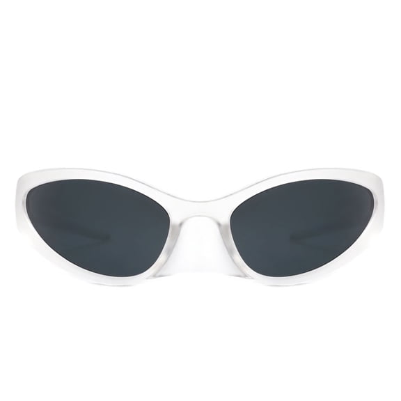 Trendy Cat Eye Sunglasses for Women, Retro Fashion Style Silver Frame Dark Gray Lens Eyewear