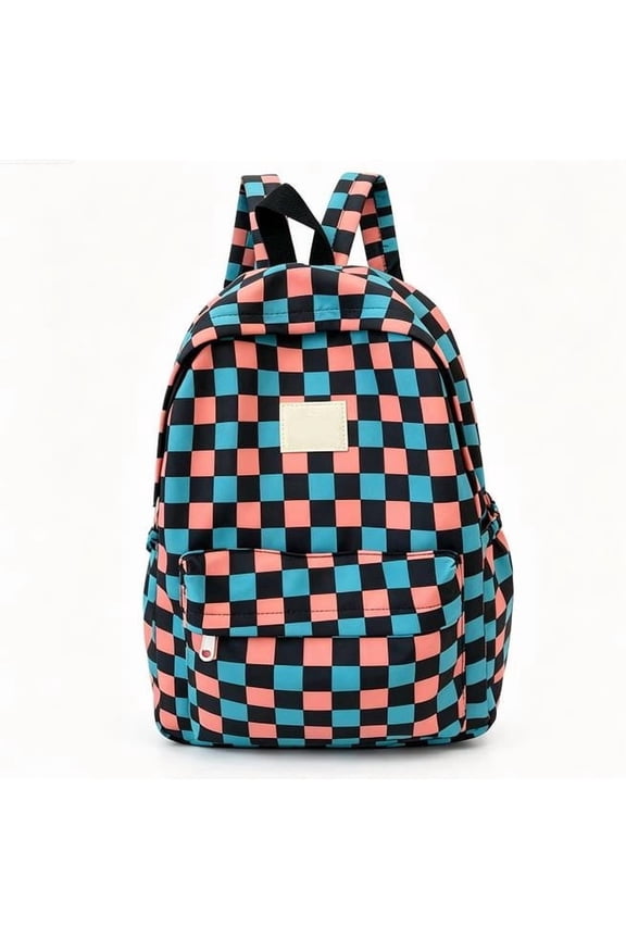 Trendy Checkerboard Backpack, Lightweight Casual Bag, Spacious Multi-Compartment Design, Perfect for Daily Use, Ideal for Fashion Lovers