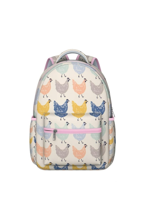 "Trendy Chicken Backpack for School - Waterproof & Spacious Bookbag for Middle & High School Students, Stylish Laptop Bag for College Teens, Great Gift for Back to School"
