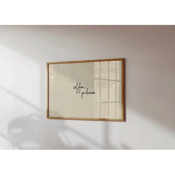 Trendy Coffee Quote Hand Drawn Kitchen Wall Art Print, Striking Kitchen And Dining Theme For Cafe, Kitchen And Dining Room Decor