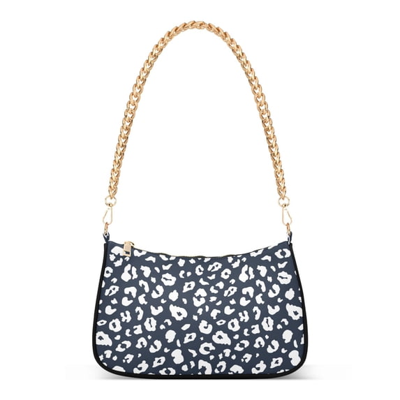Trendy Color Leopard Spot Womens Chain Shoulder Bag Tote Handbag Clutch Hobo Purse with Zipper for Travel Casual