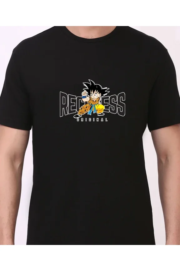 Trendy Cool Japanese Anime Manga Dragon Warrior Graphic Fan Unisex T-shirt, up to Size 5XL