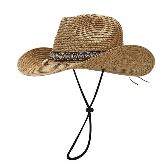 Trendy Cowboy Beach Sun Hat - Foldable Stylish UV Protection for Outdoor Activities