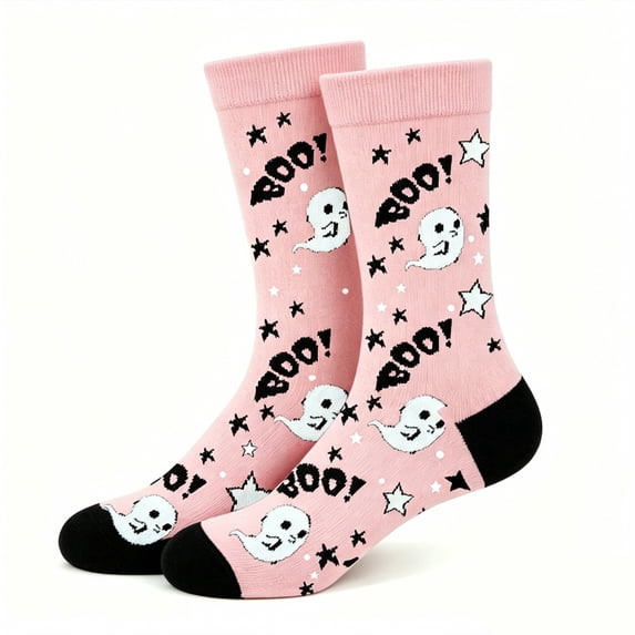 Trendy Crew Socks for Men and Women,Funny Spooky Halloween Novelty Socks, Fall Winter Casual Mid Calf Sock