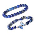 thumbnail image 1 of Trendy Crystal Butterfly Bracelet Natural Stone Beaded Wrist Jewelry for Ladies, 1 of 12