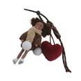 thumbnail image 1 of Trendy Curly Dolls Keychain with Braided Rope Heart Handmade Keyring Pendant Bag Ornament for Everyday Use and Gifts, 1 of 8