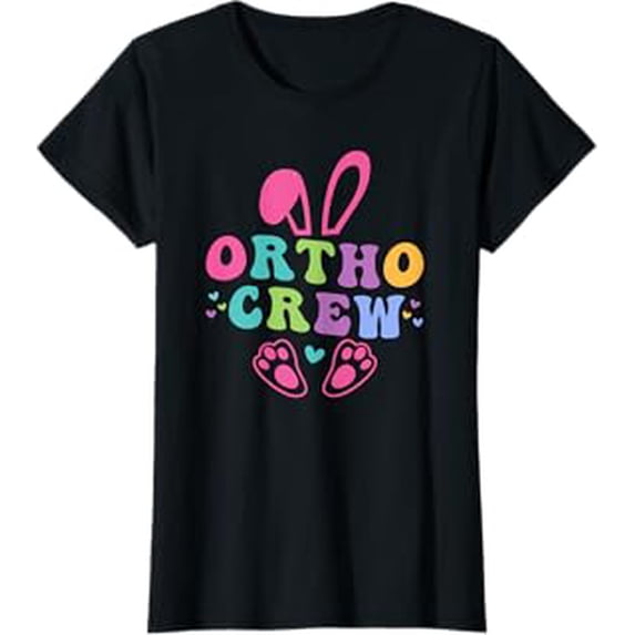 Trendy Cute Bunny Graphic T-Shirt for Easter Celebration and Orthopedic Nurses