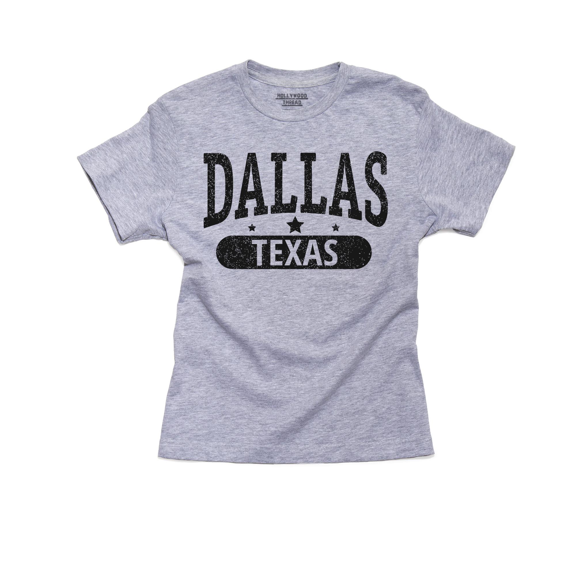 Trendy Dallas, Texas with Stars Boy's Cotton Youth Grey T-Shirt - image 1 of 2