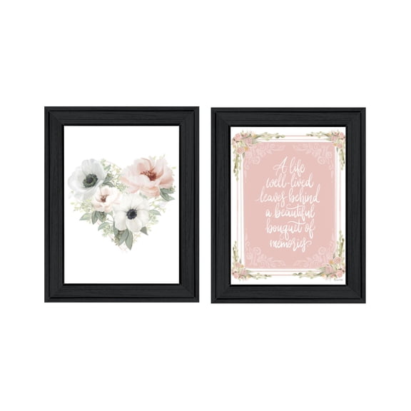 Trendy Decor 4U "A Life Well Lived - Makes you smile at the Memories!" Framed Wall Art for Living Room, Wall Art Print for Home Decor, Bedroom Wall Art by House Fenway