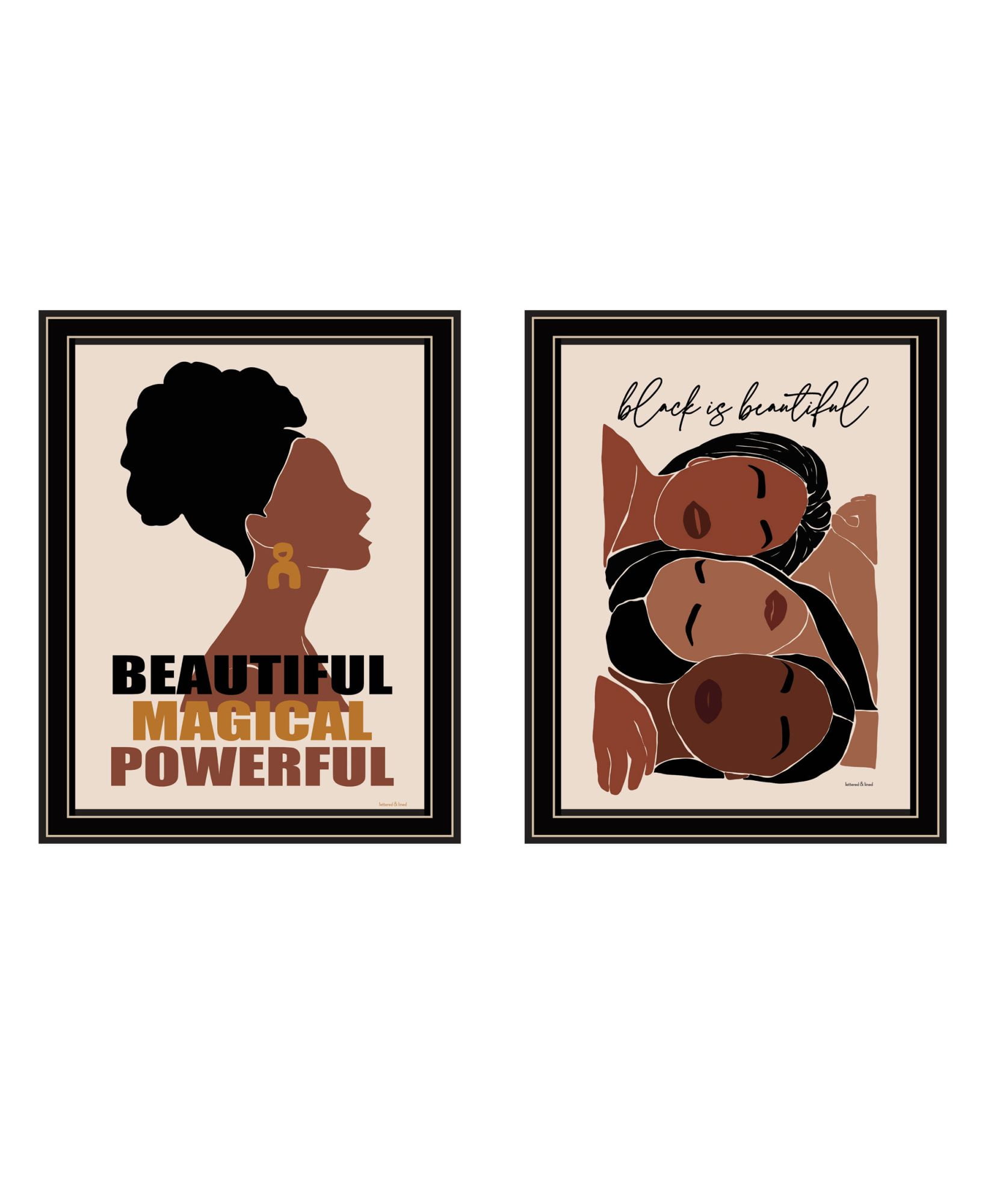 Trendy Decor 4U "Black is Beautiful" Framed Wall Art for Living Room ...