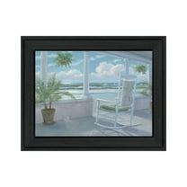 Trendy Decor 4U "Coastal Porch I" Framed Wall Art-Color:Black,Style:FrameType1