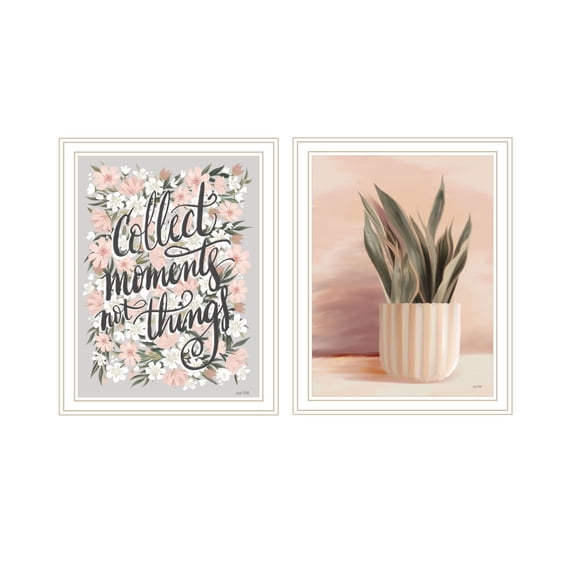 Trendy Decor 4U "Collect Moments Not Things" Framed Wall Art for Living Room, Wall Art Print for Home Decor, Bedroom Wall Art by House Fenway