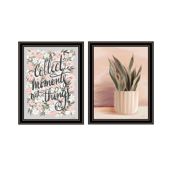 Trendy Decor 4U "Collect Moments Not Things" Framed Wall Art for Living Room, Wall Art Print for Home Decor, Bedroom Wall Art by House Fenway