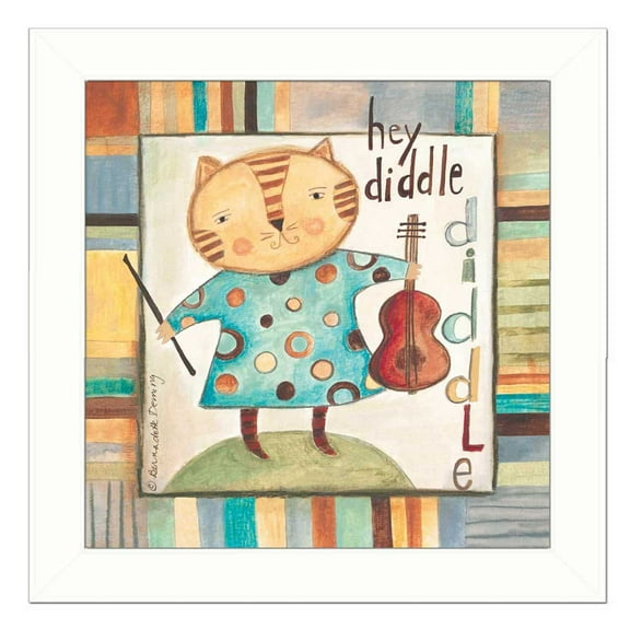Hey Diddle Diddle By Bernadette Deming Printed Wall Art Wood Multi-Color