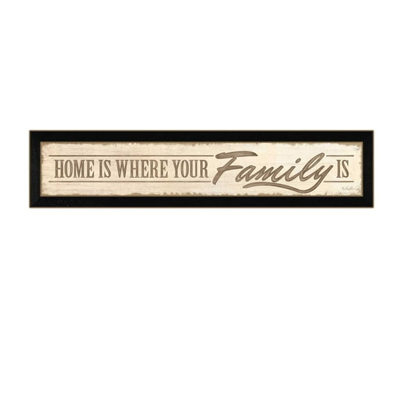 "Home Is…" By Lauren Rader, Printed Wall Art, Ready To Hang, Black Frame