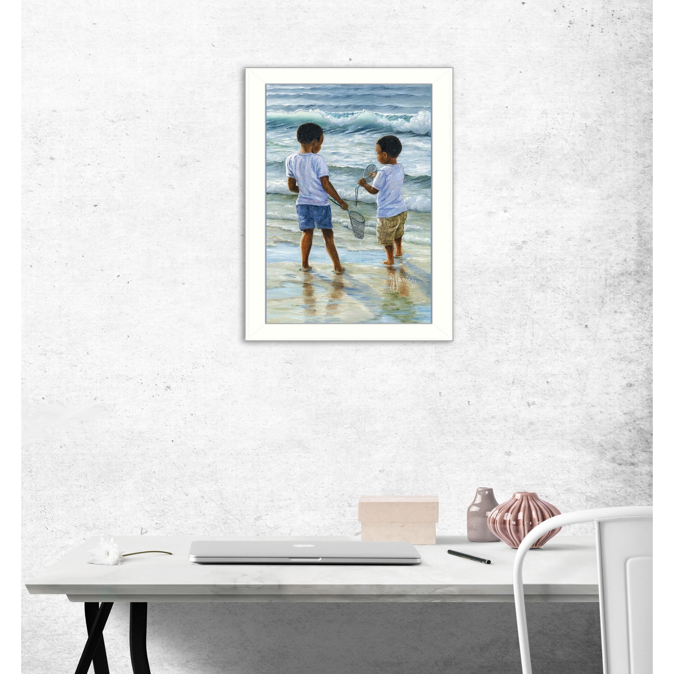 Ocean Discoveries Landscape Canvas Framed Wall Art