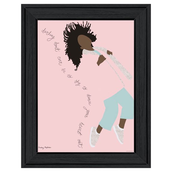 Trendy Decor 4U "Dance Your Heart Out" Framed Wall Art, Modern Home Décor Black Framed Print for Living Room, Bedroom & Farmhouse Wall Decoration by Kamdon Kreations 15"x19"