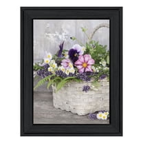 Trendy Decor 4U " Fresh Garden Basket" Framed Wall Art, Modern Home Décor Black Framed Print for Living Room, Bedroom & Farmhouse Wall Decoration by Lori Deiter 15"x19"