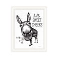 thumbnail image 1 of Trendy Decor 4U "Hello Sweet Cheeks Donkey" Framed Wall Art, Modern Home Décor White Framed Print for Living Room, Bedroom & Farmhouse Wall Decoration by Lettered & Lined 14"x18", 1 of 2