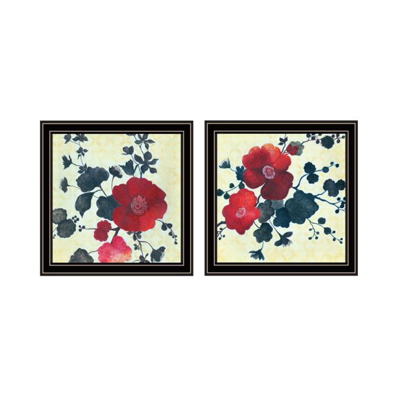 Trendy Decor 4U "Japanese Blossoms I" Framed Wall Art for Living Room, Wall Art Print for Home Decor, Bedroom Wall Art by JG Studio