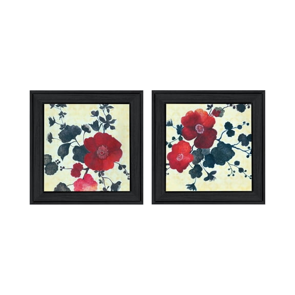 Trendy Decor 4U "Japanese Blossoms I" Framed Wall Art for Living Room, Wall Art Print for Home Decor, Bedroom Wall Art by JG Studio