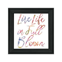 Trendy Decor 4U "Live Life in Full Bloom" Framed Wall Art-Color:Black,Style:FrameType1