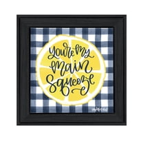 Trendy Decor 4U "Main Squeeze" Framed Wall Art, Modern Home Décor Black Framed Print for Living Room, Bedroom & Farmhouse Wall Decoration by Imperfect Dust, 15"x15"