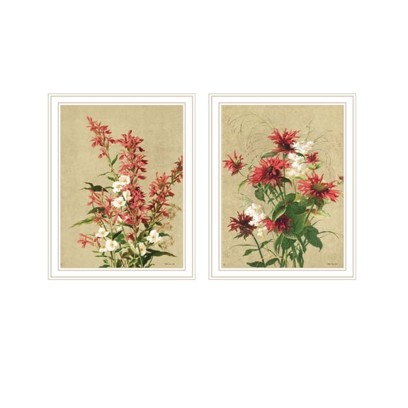 Trendy Decor 4U "Meadow Flowers 2 & 3" Framed Wall Art for Living Room, Wall Art Print for Home Decor, Bedroom Wall Art by Stellar Design Studio
