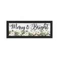 thumbnail image 1 of Trendy Decor 4U "Merry & Bright" Framed Wall Art, Modern Home Décor Black Framed Print for Living Room, Bedroom & Farmhouse Wall Decoration by Cindy Jacobs 39"x15", 1 of 2