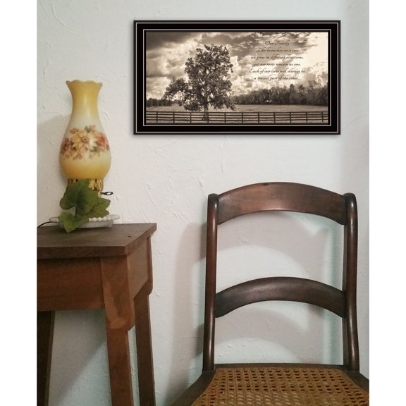 Trendy Decor 4U "Our Family" Framed Wall Art, Modern Home Décor Black Framed Print for Living Room, Bedroom & Farmhouse Wall Decoration by Susie Boyer 20"x11"