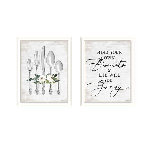 Trendy Decor 4U "Ready to Dine Humor" Framed Wall Art for Living Room, Wall Art Print for Home Decor, Bedroom Wall Art by Lettered & Lined