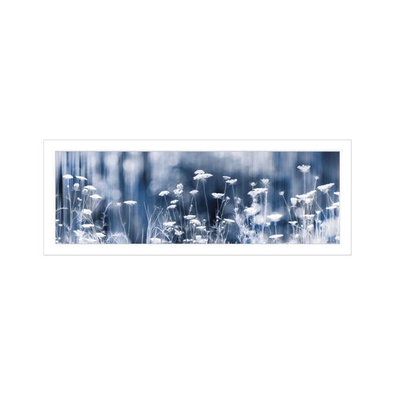 Trendy Decor 4U "Summer Dreams" Framed Wall Art, Modern Home Décor White Framed Print for Living Room, Bedroom & Farmhouse Wall Decoration by Lori Deiter 39"x15"