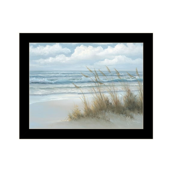 Trendy Decor 4U TrendyDecor4U Coastal "Sea Oats" Framed Print Wall Art Black