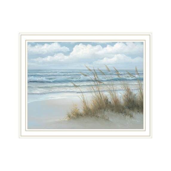 Trendy Decor 4U TrendyDecor4U Coastal "Sea Oats" Framed Print Wall Art White