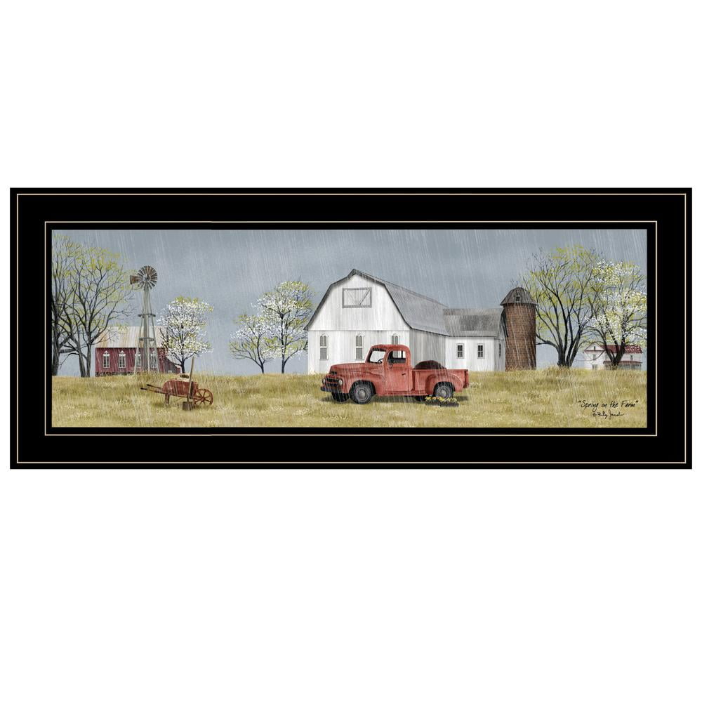 Spring On The Farm Black Framed Print Wall Art