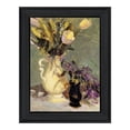 thumbnail image 1 of Trendy Decor 4U "Tulips & Lavender" Framed Wall Art, Modern Home Décor Black Framed Print for Living Room, Bedroom & Farmhouse Wall Decoration by JG Studios 15"x19", 1 of 2