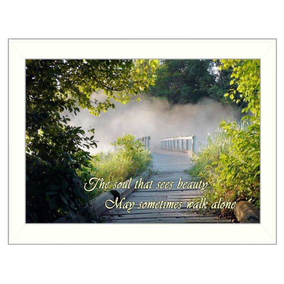 Trendy Decor4U "Beauty" By Trendy Decor4U, Printed Wall Art, Ready To Hang Framed Poster, White Frame - Finish:Multi/White,Size:18"L x 1.5"W x 14"H-Finish:Multi/White,Size:14"L x 1"W x 10"H