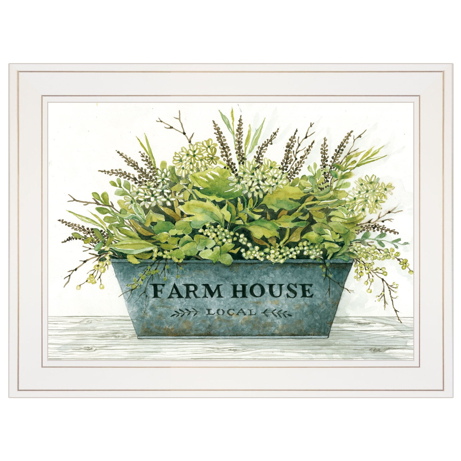White Framed Farmhouse Quote Canvas Print, 19" x 15"