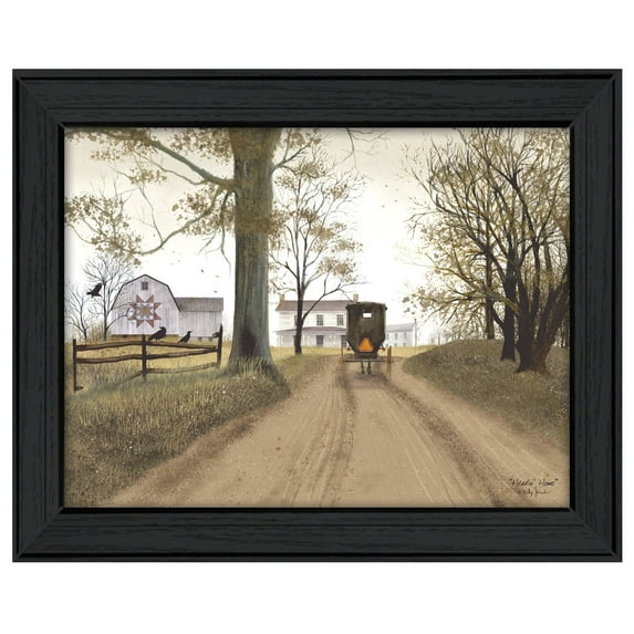Trendy Decor4U "Headin' Home" By Billy Jacobs, Printed Wall Art, Ready To Hang Framed Poster, Black Frame